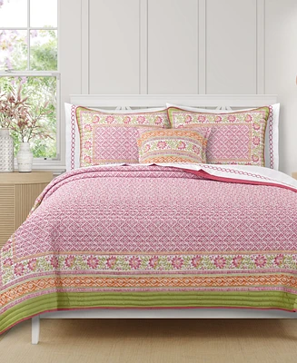 J by J Queen Bold Shiloh 3-Pc. Quilt Set