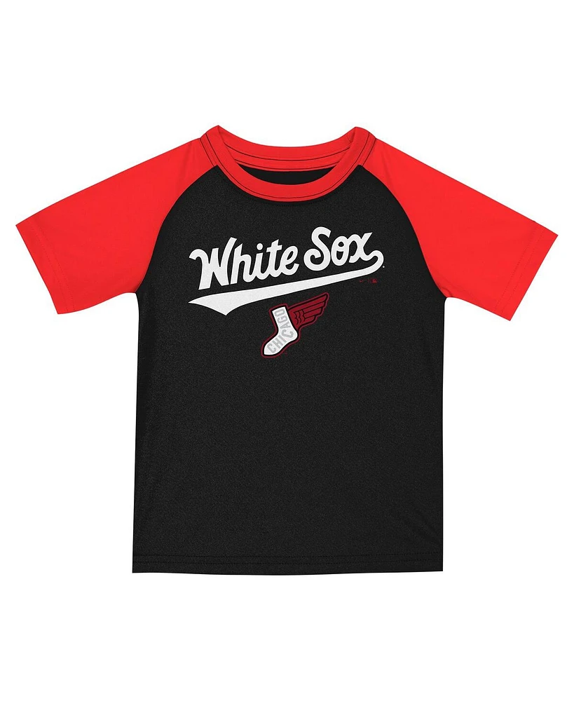 Nike Toddler 2-Piece Black/Red Chicago White Sox 2025 City Connect T-Shirt and Shorts Set
