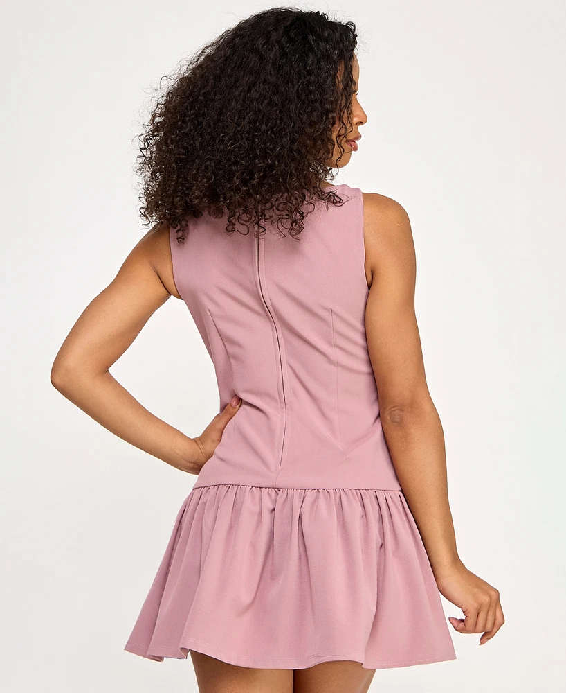 Seni & Cade Juniors' Sleeveless Drop-Waist Fit Flare Dress