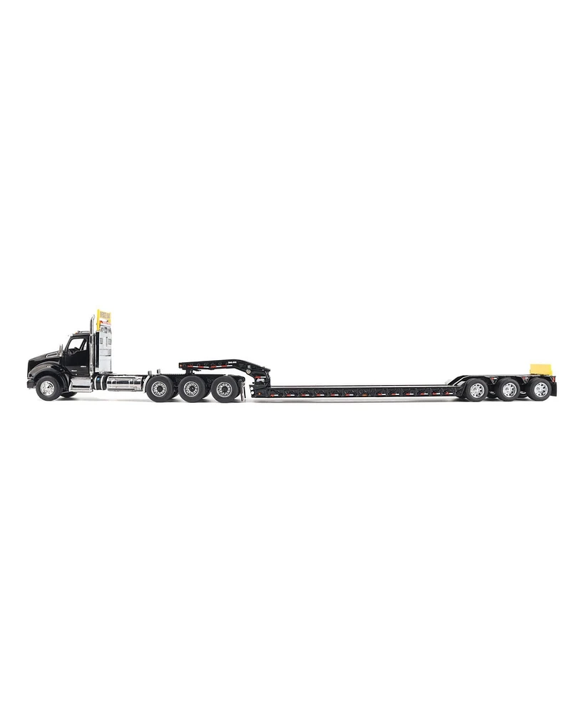 1/50 Black Kenworth T880 Sbfa w/ Black Trail King TK120 Hdg Lowboy Trailer 71134
