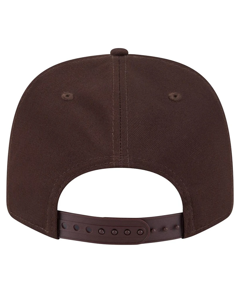 New Era Men's Brown San Diego Padres Circle Patch 9SEVENTY Stretch-Snap Hat
