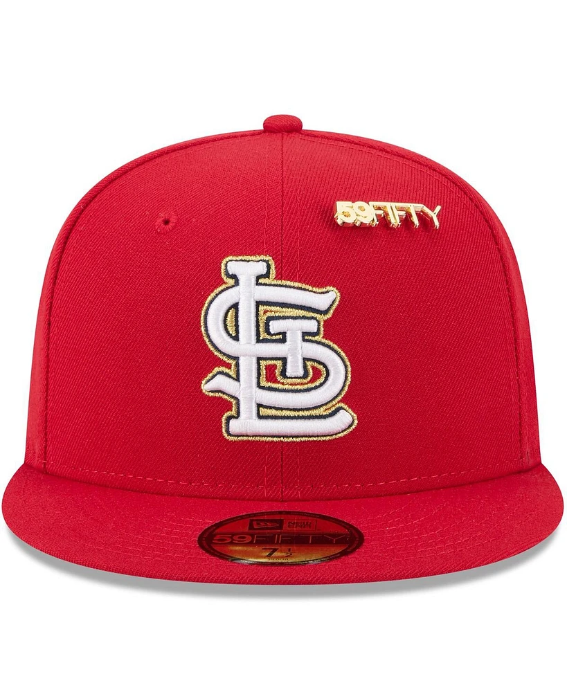 New Era Men's Red St. Louis Cardinals 2025 59FIFTY Day Fitted with Pins Hat