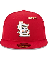 New Era Men's Red St. Louis Cardinals 2025 59FIFTY Day Fitted with Pins Hat