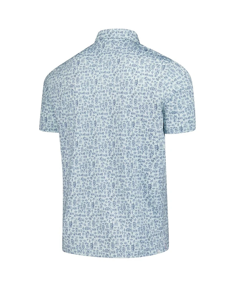 Puma Men's Light Blue Arnold Palmer Mattr Sketch Polo Shirt