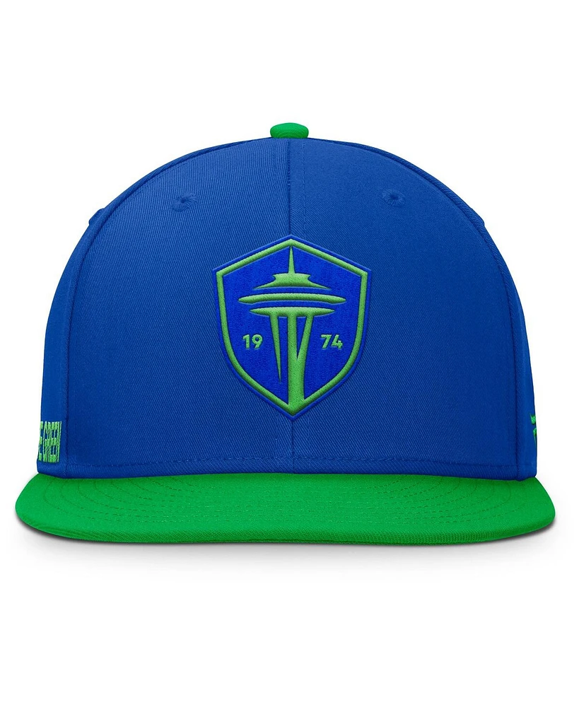 Fanatics Men's Blue Seattle Sounders Fc Sitter Snapback Hat