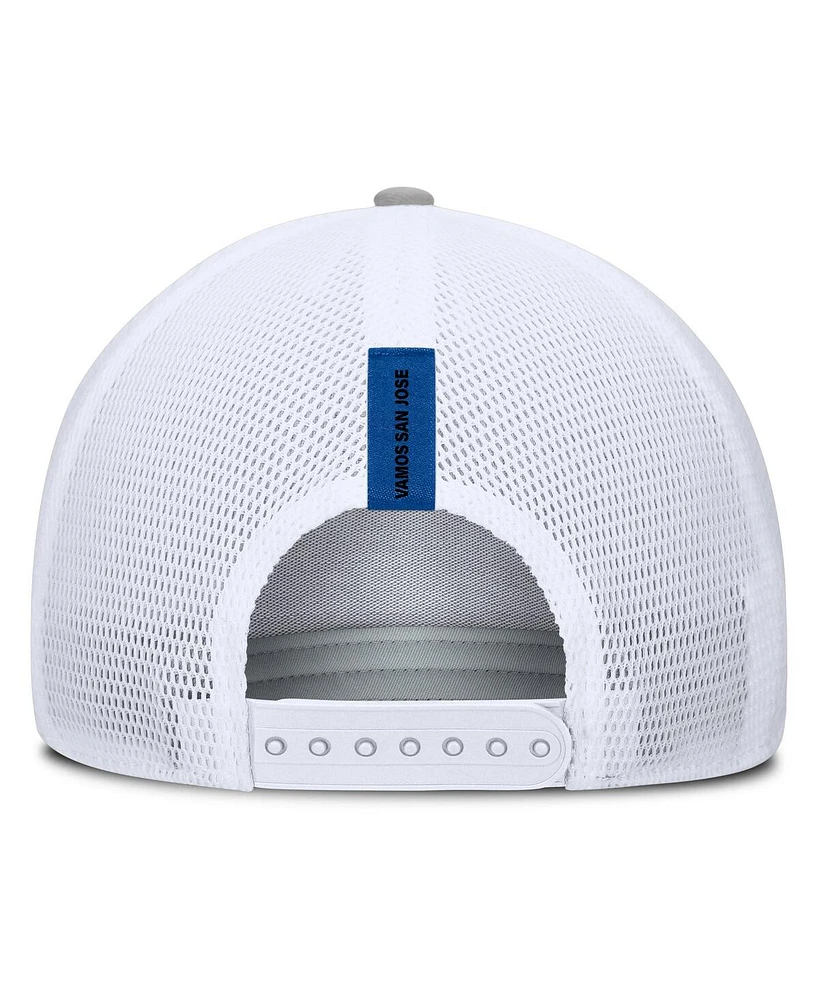 Fanatics Men's Heather Gray San Jose Earthquakes Low Block Trucker Adjustable Hat