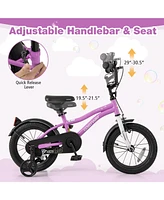 Kids Bicycle with Dual Brakes Training Wheels for Beginner Riders