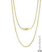 Steeltime Unisex 14K Gold Plated Box Chain Necklace