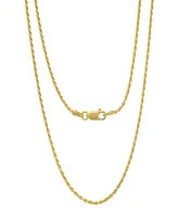 Steeltime Unisex 14K Gold Plated Rope Chain Necklace