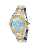 Invicta Women's Angel Quartz 3 Hand Light Blue Dial Watch