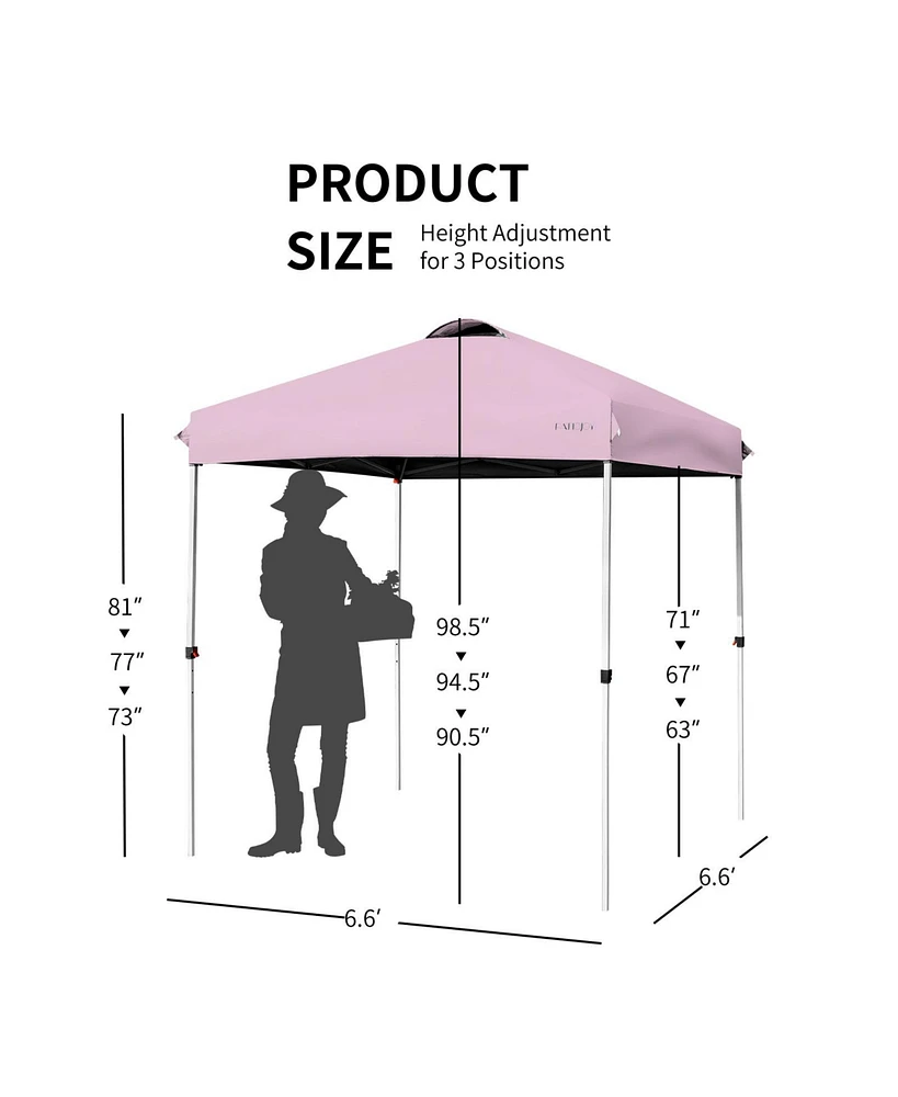 Outdoor Pop-up Canopy Tent with Roller Bag for Easy Transport and Setup