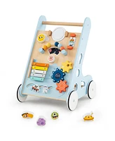 Slickblue Kids Walker Push and Pull Learning Activity Center with Wheels 1+ Years Old