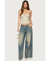 Edikted Women's Lian Twist Front Tube Top
