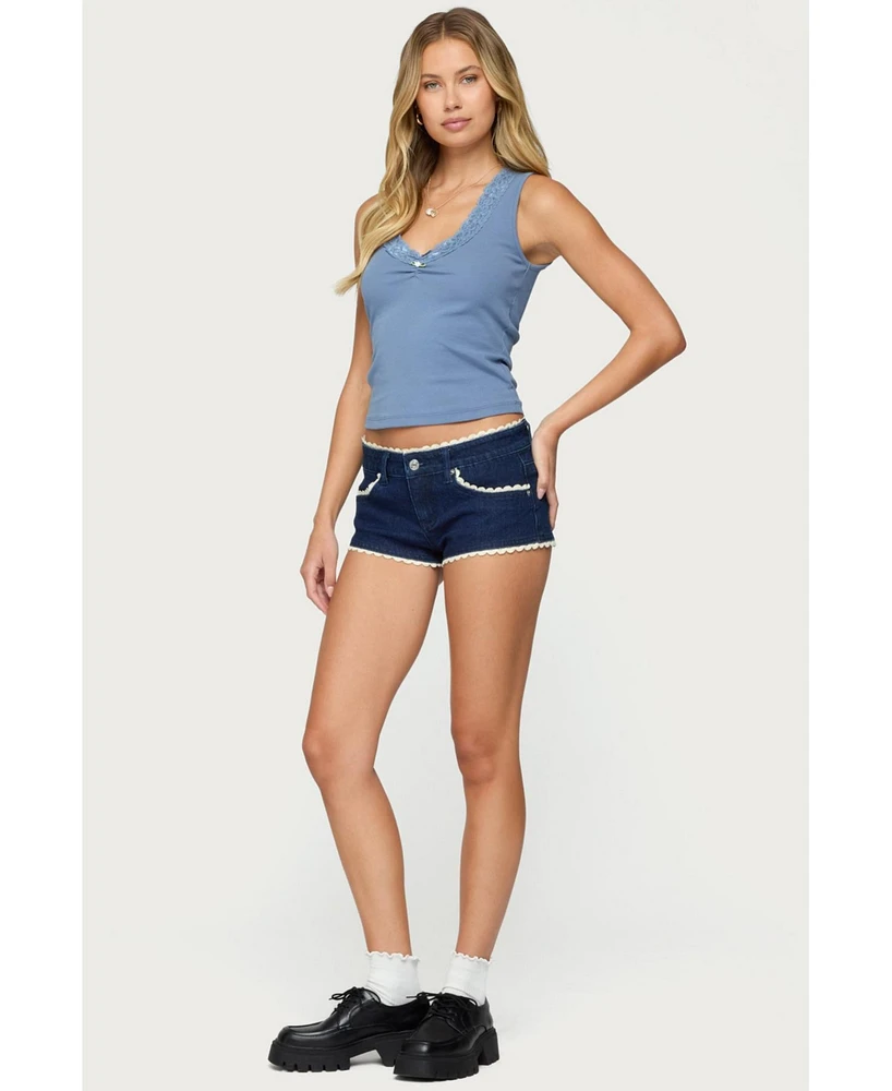 Edikted Women's Dionne Lacey Tank Top