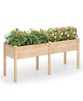 Large Raised Garden Bed with Drainage Holes and 6 Supporting Legs