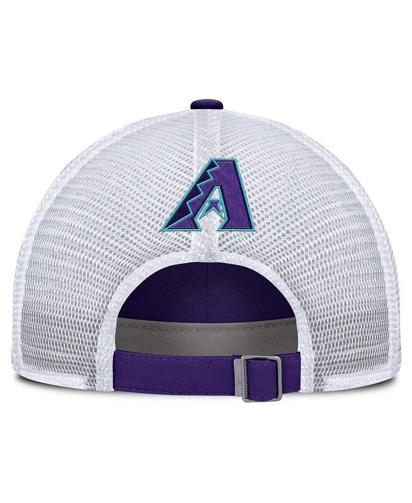 Nike Men's and Women's Purple/White Arizona Diamondbacks 2025 City Connect Club Trucker Adjustable Hat