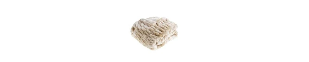 Happycare Textiles Fuzzy Faux Fur Throw, 60" x 50"