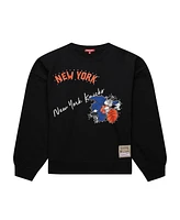 Mitchell & Ness Women's Black New York Knicks Hardwood Classics Home Team Pullover Sweatshirt