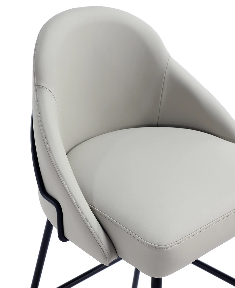 Manhattan Comfort 41.1" Faux Leather Gracie Barstool