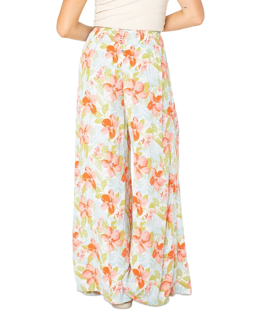Roxy Juniors' Sunset Daze Printed Wide-Leg Pants