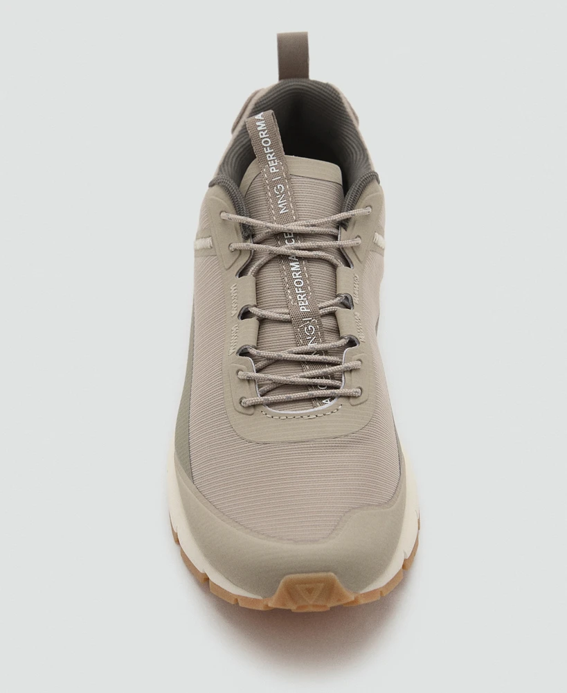 Mango Men's Lace-Up Panel Sneakers