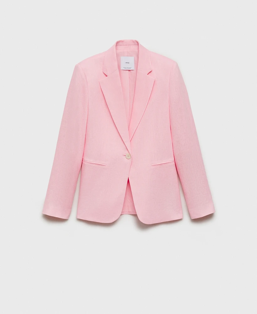 Mango Women's Linen Suit Jacket