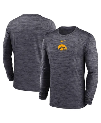 Nike Men's Black Iowa Hawkeyes 2025 Sideline Velocity Performance Long Sleeve T-Shirt