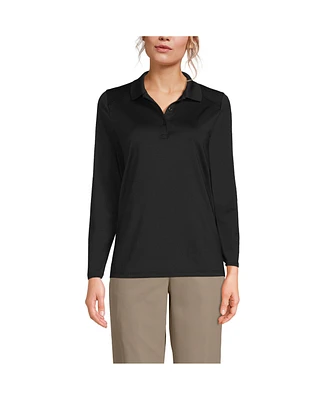 Lands' End Women's Long Sleeve Feminine Fit Rapid Dry Polo Shirt