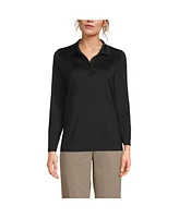 Lands' End Women's Long Sleeve Feminine Fit Rapid Dry Polo Shirt