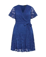 City Chic Plus Size Garden Kisses Dress
