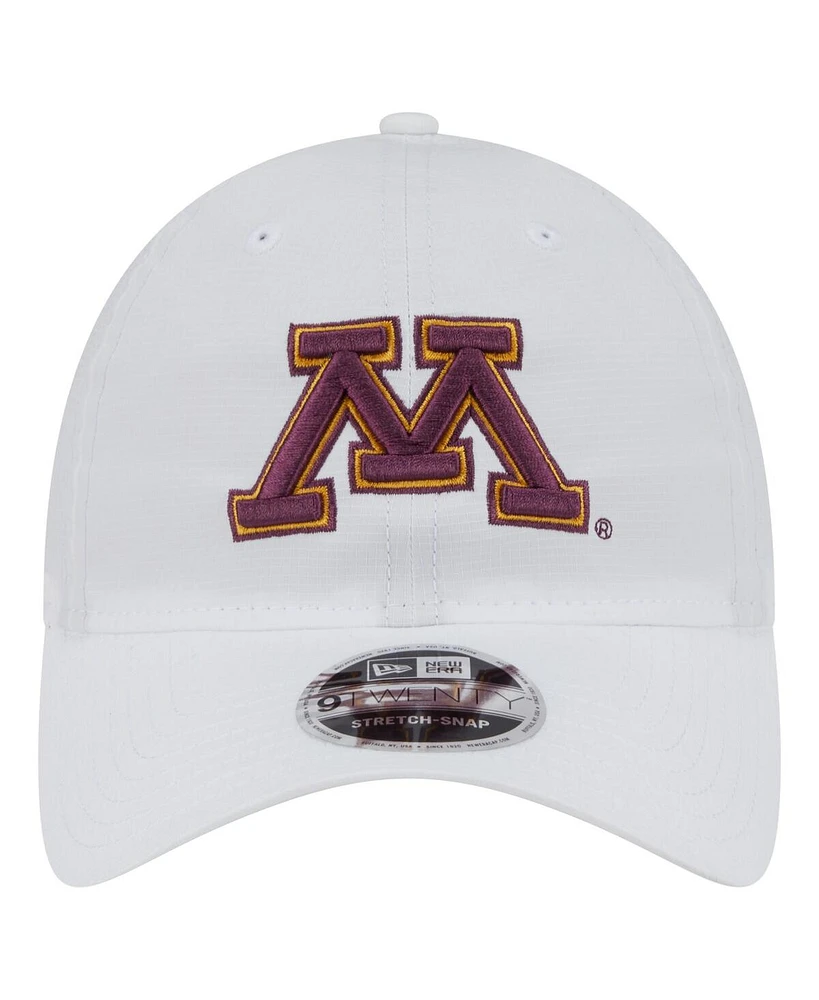New Era Men's White Minnesota Golden Gophers Active Ripstop 9TWENTY Adjustable Hat