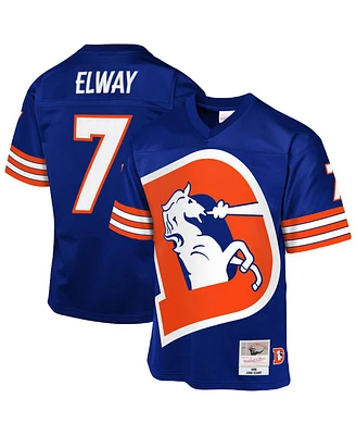 Mitchell & Ness Big Boys and Girls John Elway Royal Denver Broncos 1998 Throwback Fashion Jersey