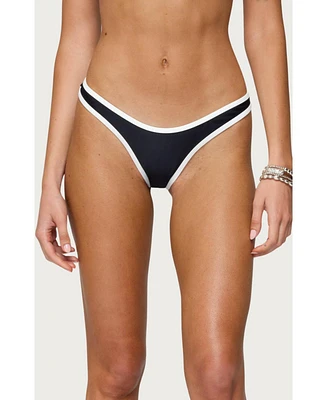 Edikted Women's Dina Contrast Bikini Bottom