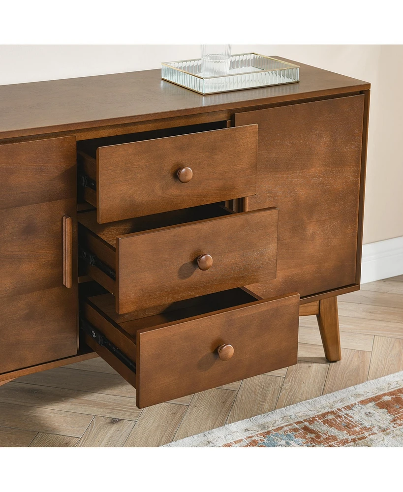 Casainc 47.3" Mid Century Modern Cabinet with 2 Doors and 3 Drawers