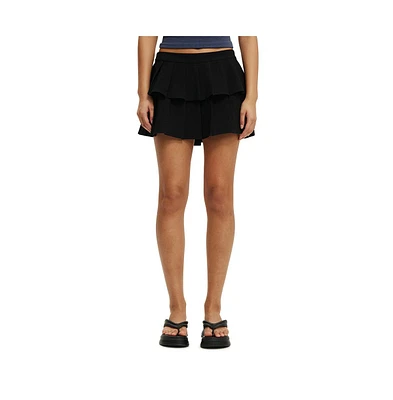 Cotton On Women's Double Pleated Mini Skirt