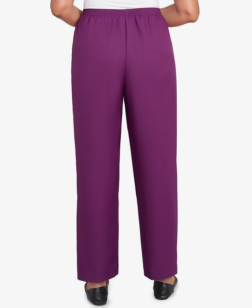 Alfred Dunner Women's Classic Poly Accord Short Length Pants