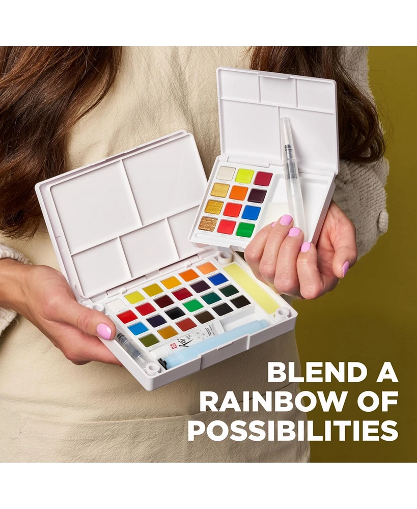 Sakura Koi Water Studio Watercolors, 3 Piece Set, 96 Colors