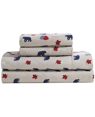 Beatrice Home Fashions Lodge 100-Thread Count Microfiber -Pc. Sheet Set