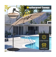 10 Feet Patio Cantilever Umbrella with Tilting System