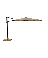 Mondawe 11FT Solefin Octagon Cantilever Umbrella with foot pedal, Black Frame