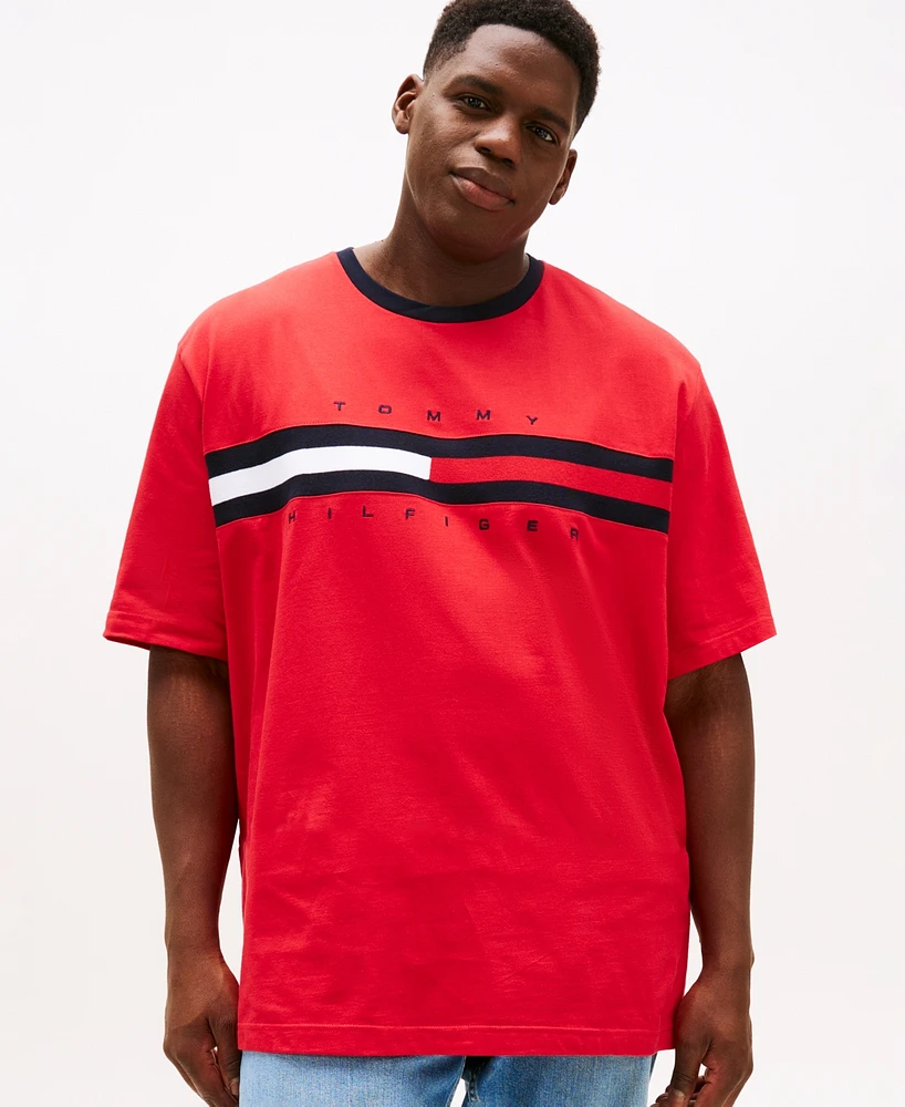 Tommy Hilfiger Men's Big & Tall Tino Logo Short Sleeve T-Shirt