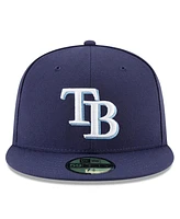 New Era Men's Navy Tampa Bay Rays National Baseball Hall of Fame 59FIFTY Fitted Hat