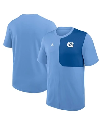Jordan Men's Carolina Blue North Tar Heels 2025 Sideline Uv Performance Coach T-Shirt