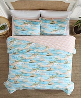 Tommy Bahama Bon Voyage Cotton Reversible 2-Pc. Quilt Set, Twin