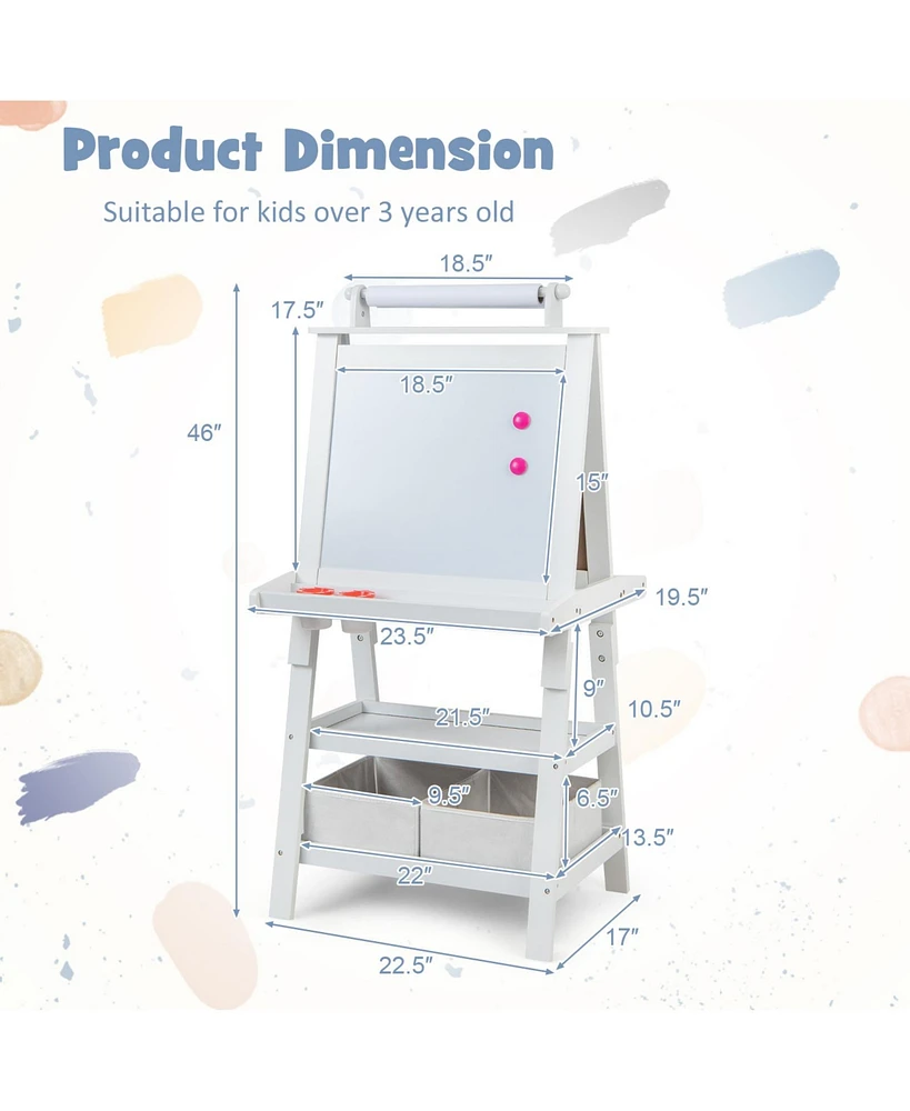 3 in 1 Double-Sided Storage Art Easel
