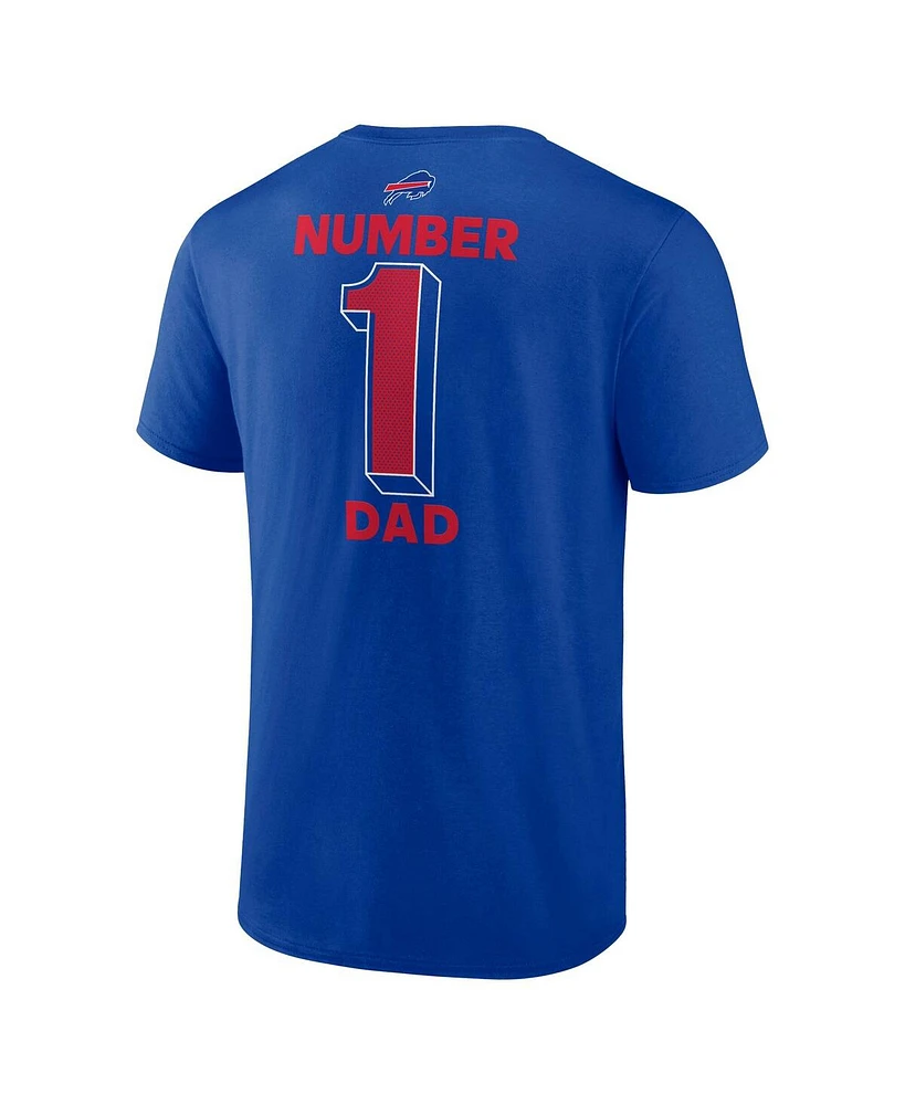 Fanatics Men's Royal Buffalo Bills Big Tall Number One Dad T-Shirt