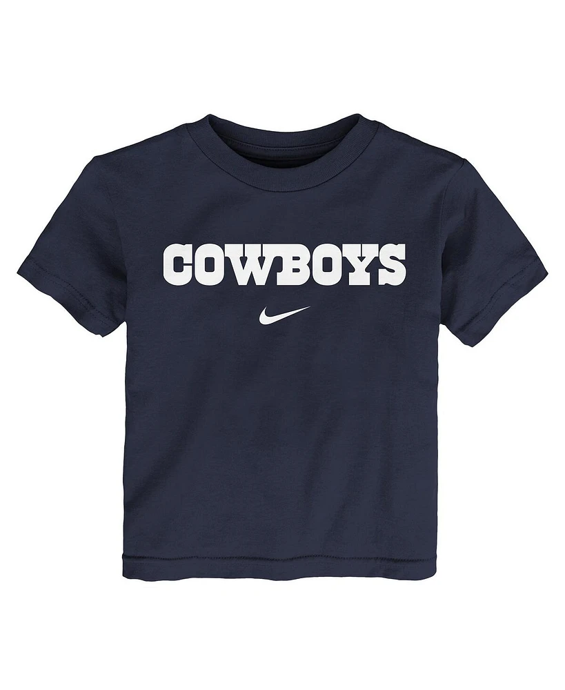 Nike Toddler Navy Dallas Cowboys Wordmark T-Shirt
