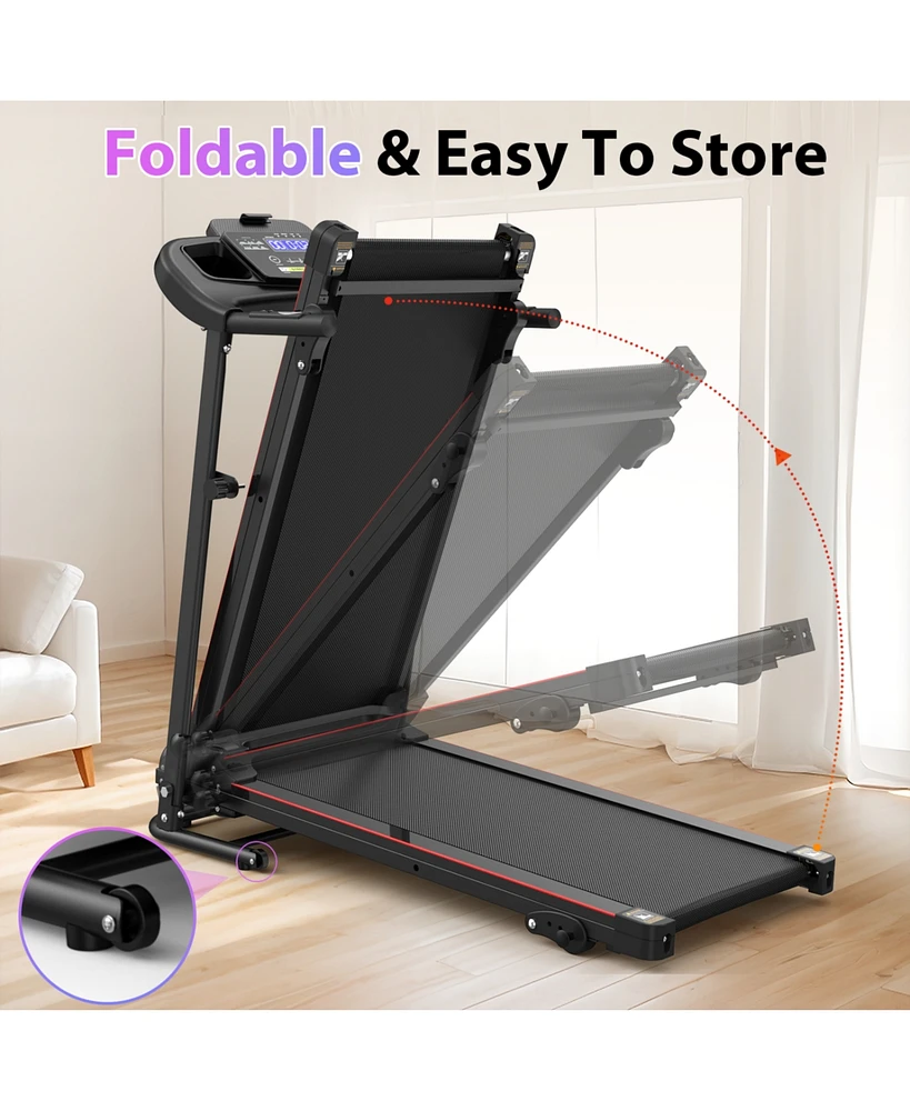 Streamdale Furniture Folding Treadmill, Incline, Bluetooth