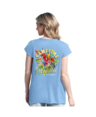 Margaritaville Women's Light Blue Los Angeles Dodgers Gametime is Paradise T-Shirt