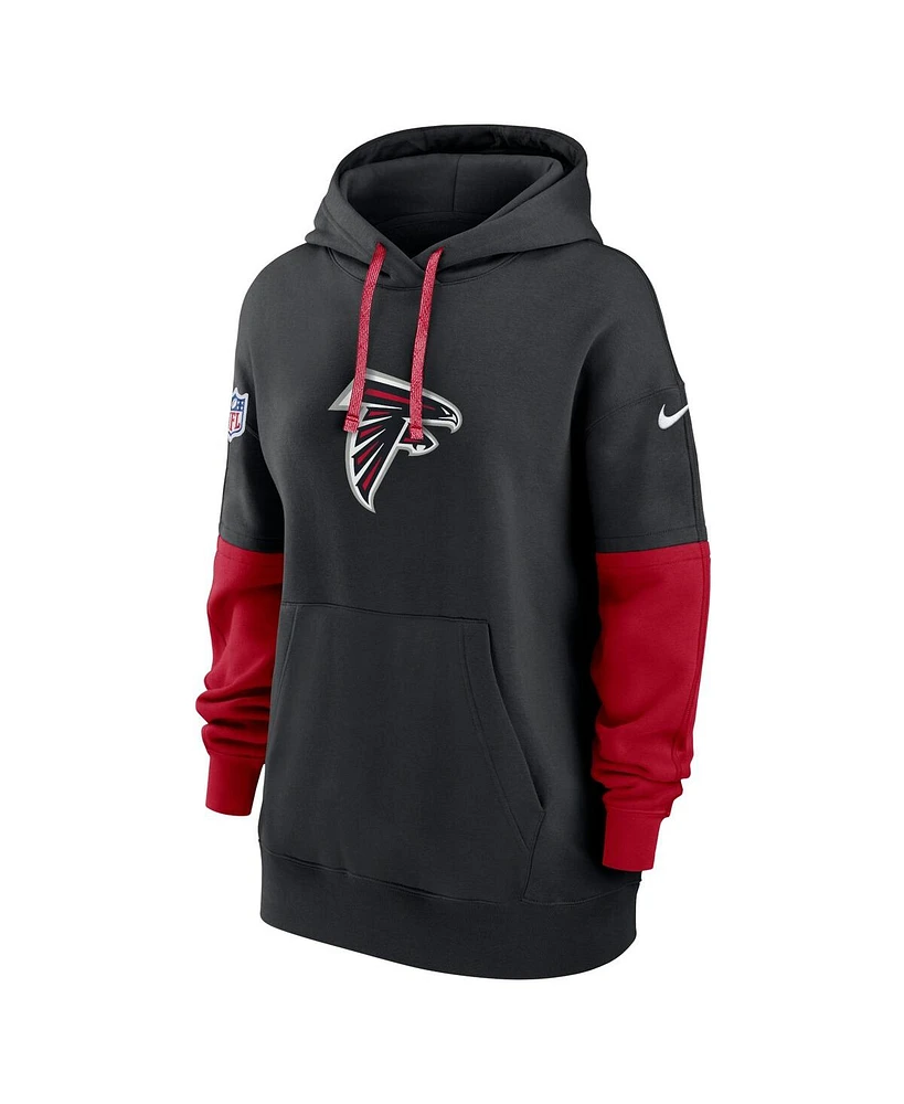 Nike Women's Black Atlanta Falcons 2024 Sideline Essential Fleece Pullover Hoodie